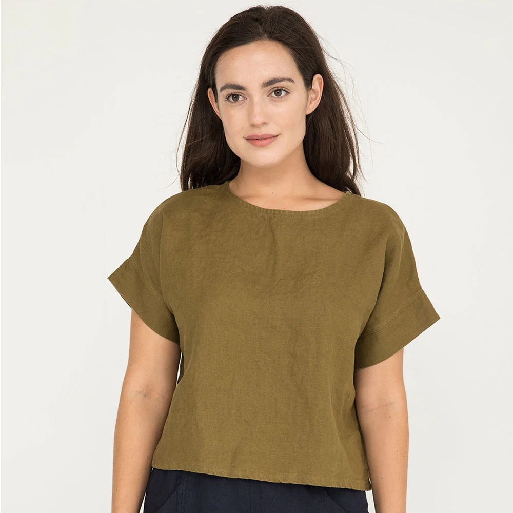 Elizabeth Suzann Georgia Tee in Midweight Linen